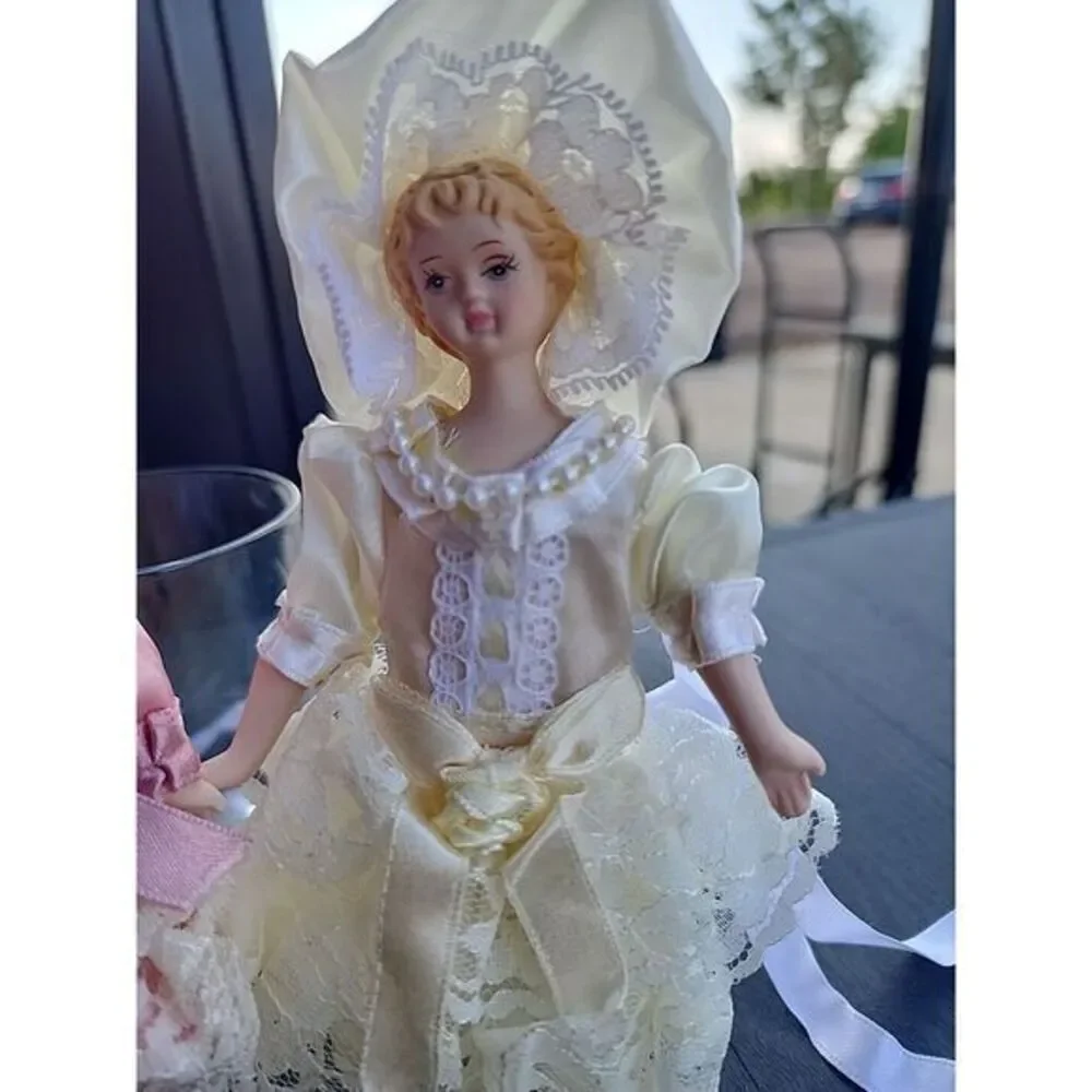VICTORIAN PORCELAIN DOLL Ivory‎ Dress Smithsonian Christmas Tree Ornament Sealed